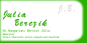 julia berczik business card